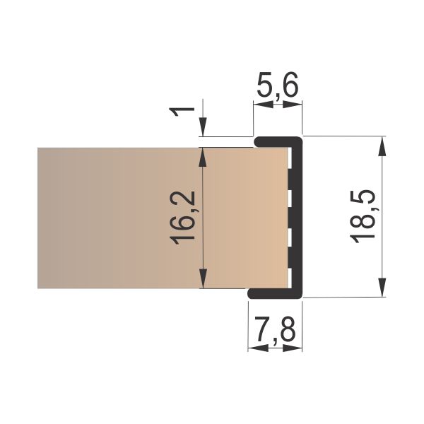 KP 48/16,2mm kant profil