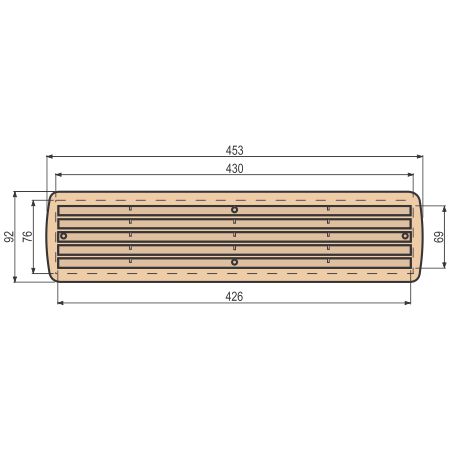 VENT 430x76mm PVC ventilacione rešetke