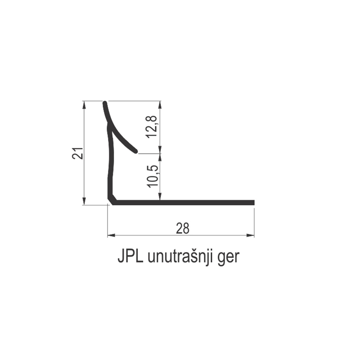 KG PVC JPL unut.ger14 crna Europrofil